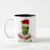 Huhn-Mist Grinch Zweifarbige Tasse (Links)