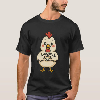 Huhn mit Herz Lustiges Huhn-Motiv mit Herz  T-Shirt