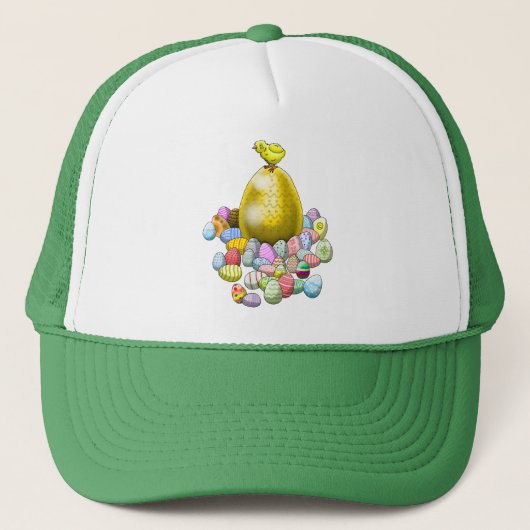 Huhn mit Ostereiern Truckerkappe (Vorderseite)
