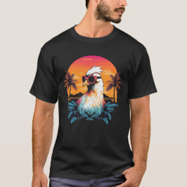 Huhn mit Sonnenbrille am Strand T-Shirt