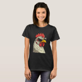 Huhn mit Sonnenbrille T-Shirt (Vorne ganz)