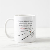 Huhn-Motive in Frage gestellt Kaffeetasse (Links)