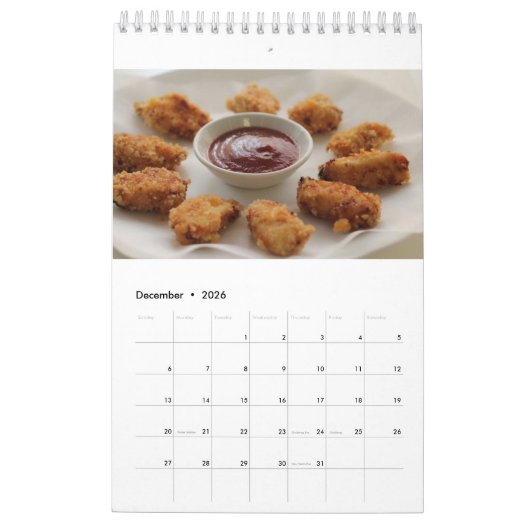 Huhn-Nugget-Kalender 2018 Kalender (Dez 2026)