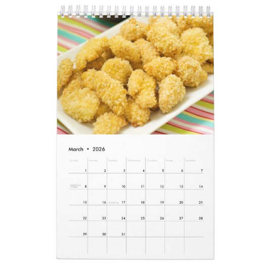 Huhn-Nugget-Kalender 2018 Kalender (Mär 2026)