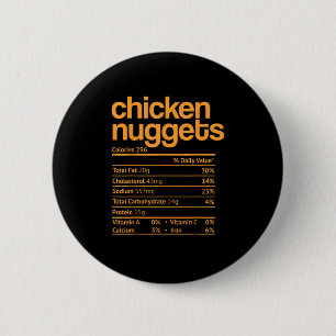 Huhn Nuggets Nutrition Facts Funny Erntedank Button
