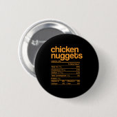 Huhn Nuggets Nutrition Facts Funny Erntedank Button (Vorne & Hinten)