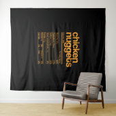 Huhn Nuggets Nutrition Facts Funny Erntedank Wandteppich (Beispiel (Horizontal))