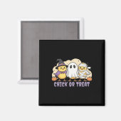Huhn oder behandeln Hühner Hexe Halloween Kostüm M Magnet (Vorderseite/Rückseite)