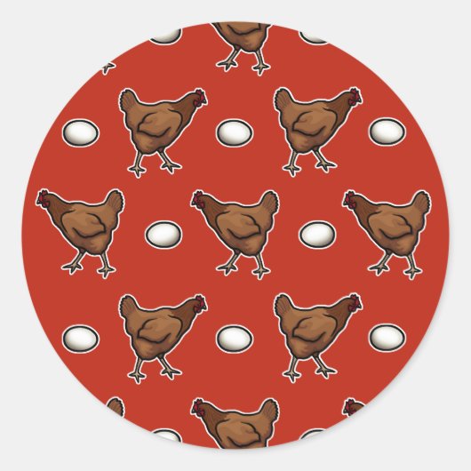 Huhn oder das Ei? Runder Aufkleber (Vorderseite)