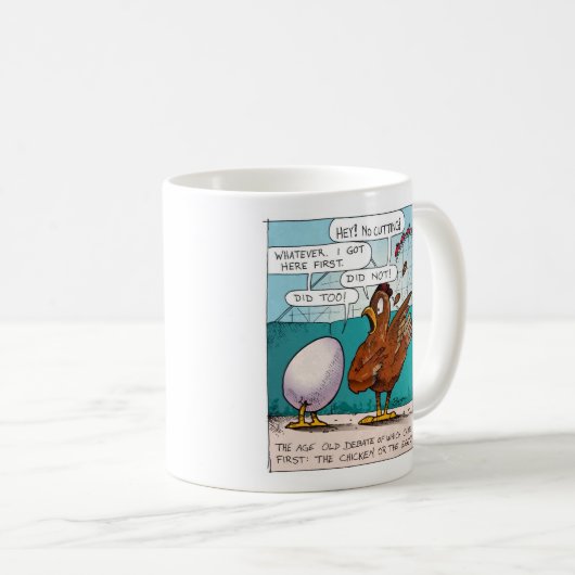 Huhn oder die Ei-Tasse Kaffeetasse (VorderseiteRechts)