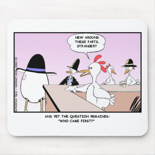 Huhn oder Ei? Funny Gifts & Sammlerstücke Mousepad (Vorne)
