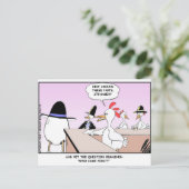 Huhn oder Ei? Funny Gifts & Sammlerstücke Postkarte (Stehend Vorderseite)