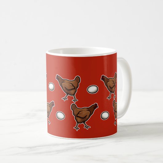 Huhn oder Ei? Kaffeetasse (VorderseiteRechts)