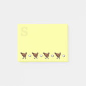 Huhn oder Ei? Mit Monogramm Post-it Klebezettel (Vorderseite)