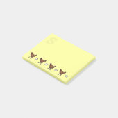 Huhn oder Ei? Mit Monogramm Post-it Klebezettel (angewinkelt)