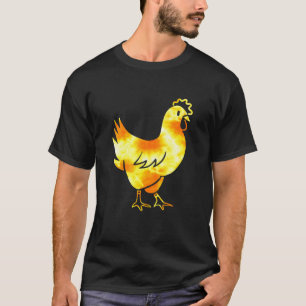 Huhn Orange Retro Vintage - Süße Hühnerbesitzerin  T-Shirt