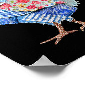 Huhn Patchwork Hase Eier Kaninchen Frohe Ostern D Poster (Ecke)