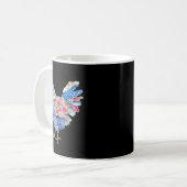 Huhn Patchwork-Hasen-Eier Kaninchen Frohe Ostern D Kaffeetasse (Vorderseite Links)