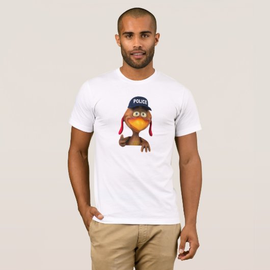 Huhn-Polizei T-Shirt (Vorne ganz)