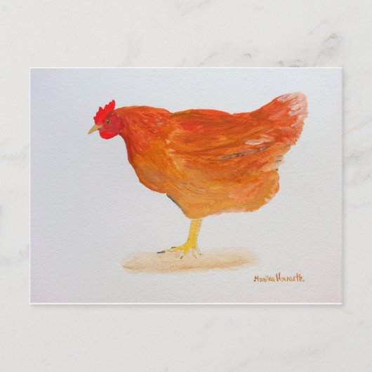 Huhn Postkarte (Vorderseite)