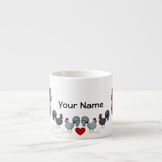 Huhn-Ranch Expresso Tasse (Vorderseite)