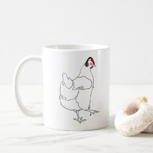 Huhn-Rap-Fleisch-freie lustige Tierkunst-veganer Kaffeetasse