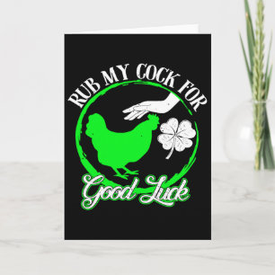 Huhn reibe mich für viel Glück St. Patricks Tag Karte