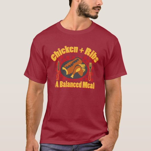 Huhn + Rippen T-Shirt (Vorderseite)