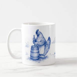 Huhn rührt Butter - Hühnerparty Kaffeetasse