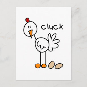 Huhn sagt Cluck T-Shirts und Geschenke Postkarte