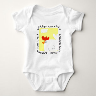 Huhn sagt Gluckern-T-Shirts und Geschenke Baby Strampler