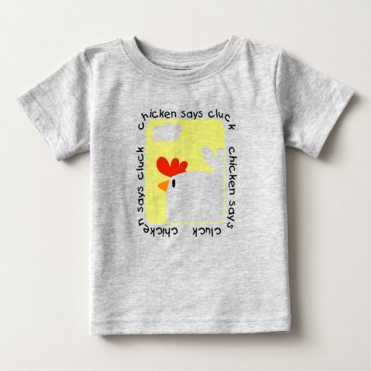 Huhn sagt Gluckern-T-Shirts und Geschenke Baby T-shirt (Vorderseite)