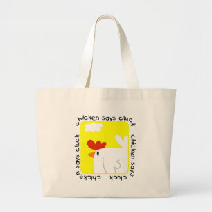 Huhn sagt Gluckern-T-Shirts und Geschenke Jumbo Stoffbeutel