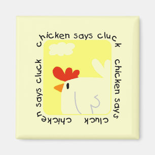 Huhn sagt Gluckern-T-Shirts und Geschenke Magnet