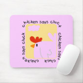 Huhn sagt Gluckern-T-Shirts und Geschenke Mousepad (Mit Mouse)