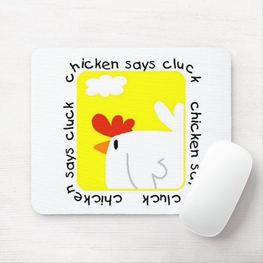 Huhn sagt Gluckern-T-Shirts und Geschenke Mousepad (Mit Mouse)