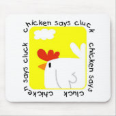 Huhn sagt Gluckern-T-Shirts und Geschenke Mousepad (Vorne)