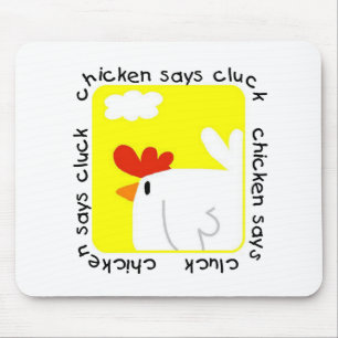 Huhn sagt Gluckern-T-Shirts und Geschenke Mousepad