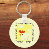 Huhn sagt Gluckern-T-Shirts und Geschenke Schlüsselanhänger (Vorderseite)