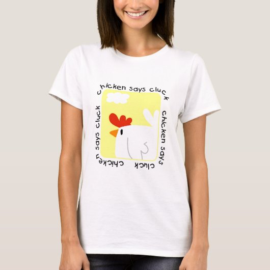 Huhn sagt Gluckern-T-Shirts und Geschenke T-Shirt (Vorderseite)