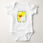 Huhn Says Cluck Farm Bodysuit Baby Strampler (Vorderseite)