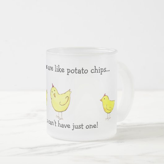 Huhn sind wie Kartoffelchip-Tasse Mattglastasse (VorderseiteRechts)