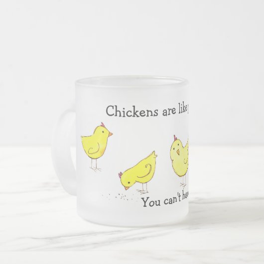 Huhn sind wie Kartoffelchip-Tasse Mattglastasse (Vorderseite Links)