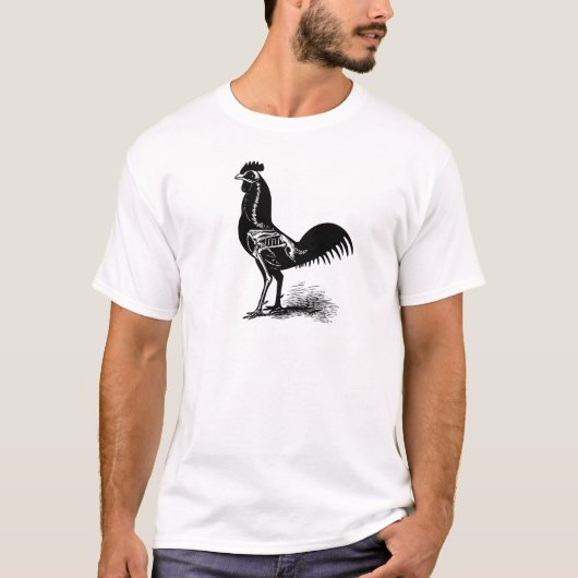 Huhn-Skelett-T - Shirt (Vorderseite)