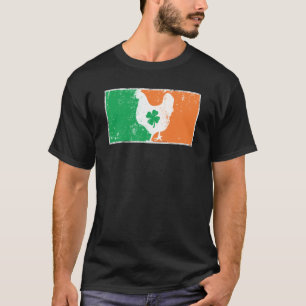 Huhn St. Patrick's Day Irische Flagge C Distressed T-Shirt