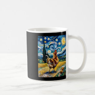 Huhn Sternennacht Van Gogh Stil Hühnerfarm Geflüge Kaffeetasse