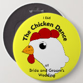 Huhn-Tanz-Hochzeit KRW enorme kundenspezifische Button (Vorne & Hinten)