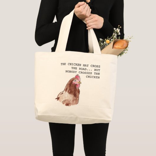 Huhn-Tasche Jumbo Stoffbeutel (Vorderseite (Produkt))