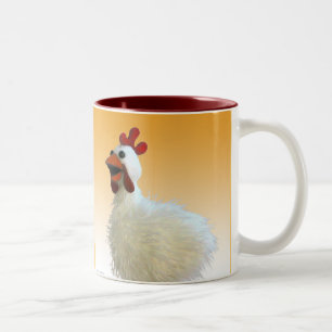 Huhn-Tasse, Gluckern, Gluckern, Gluckern! Zweifarbige Tasse