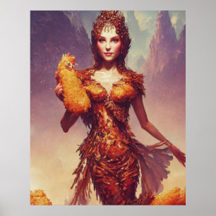 Huhn Tendies Goddess Poster